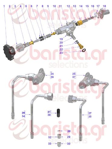 Vibiemme Replica 2 Group 2 Boiler Pid Steam Tap Water/steam Tap Hand Grip For Replica