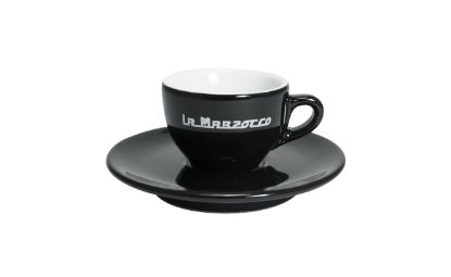 LA MARZOCCO BLACK ESPRESSO CUP & SAUCER STRADA