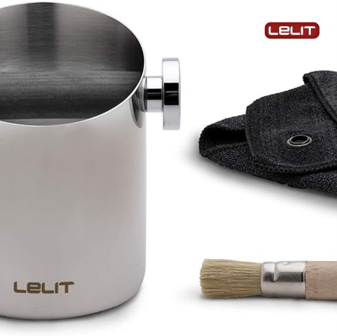 LELIT KNOCK BOX WITH CLOTH & BRUSH